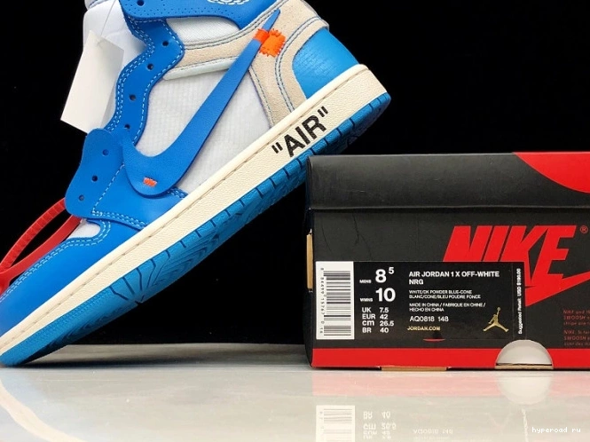 Jordan Off-White 1 Blue Powder AQ0818-148 Air UNC 1006
